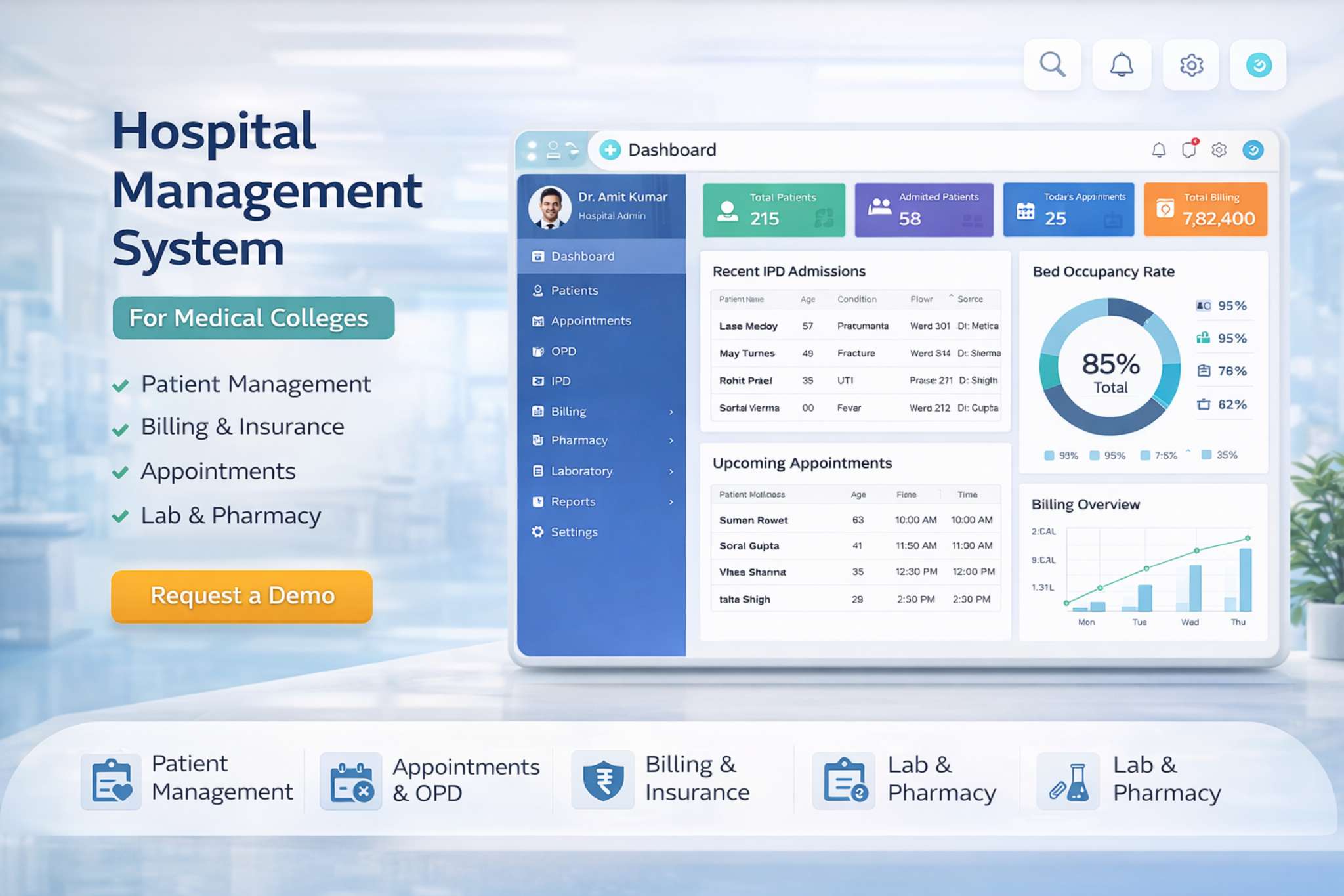 Hospital Management System - NABH Compliant Software